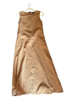 Sleeveless Maxi Dress in Taupe Brown